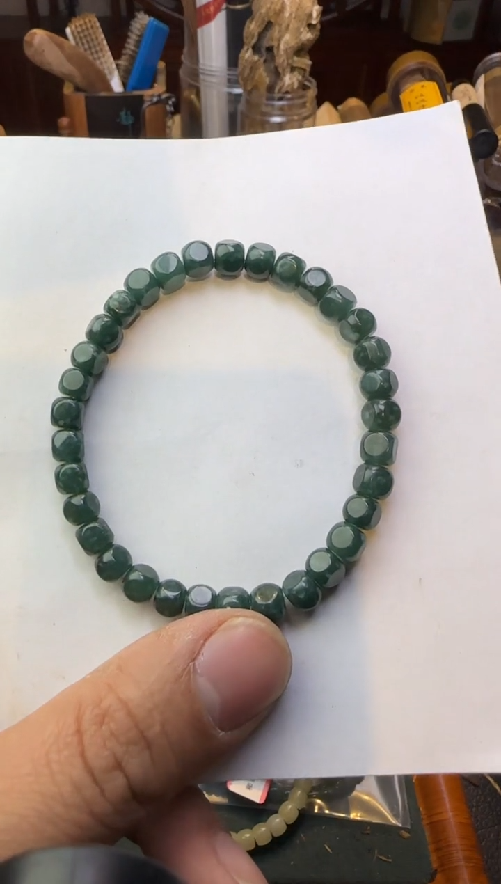 【闪购商品】翡翠手串未镶嵌翡翠六方单圈6mm