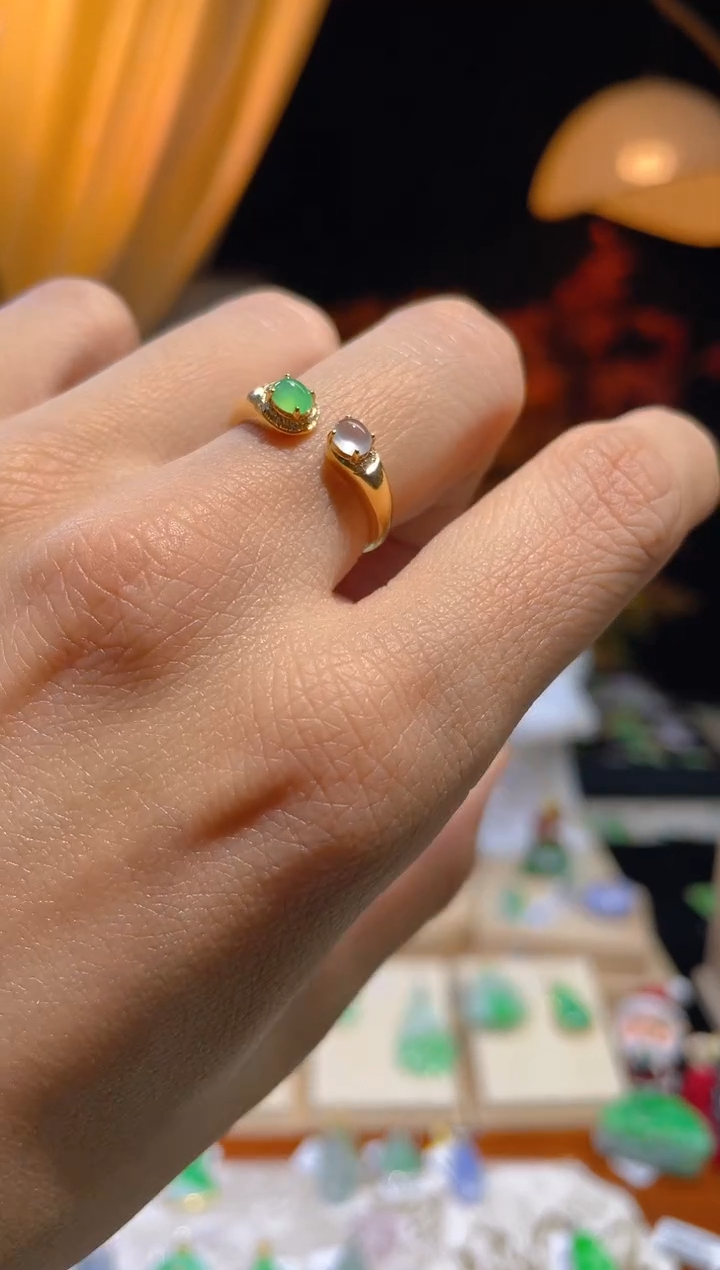 【闪购商品】翡翠颈饰18K金镶嵌假一赔三