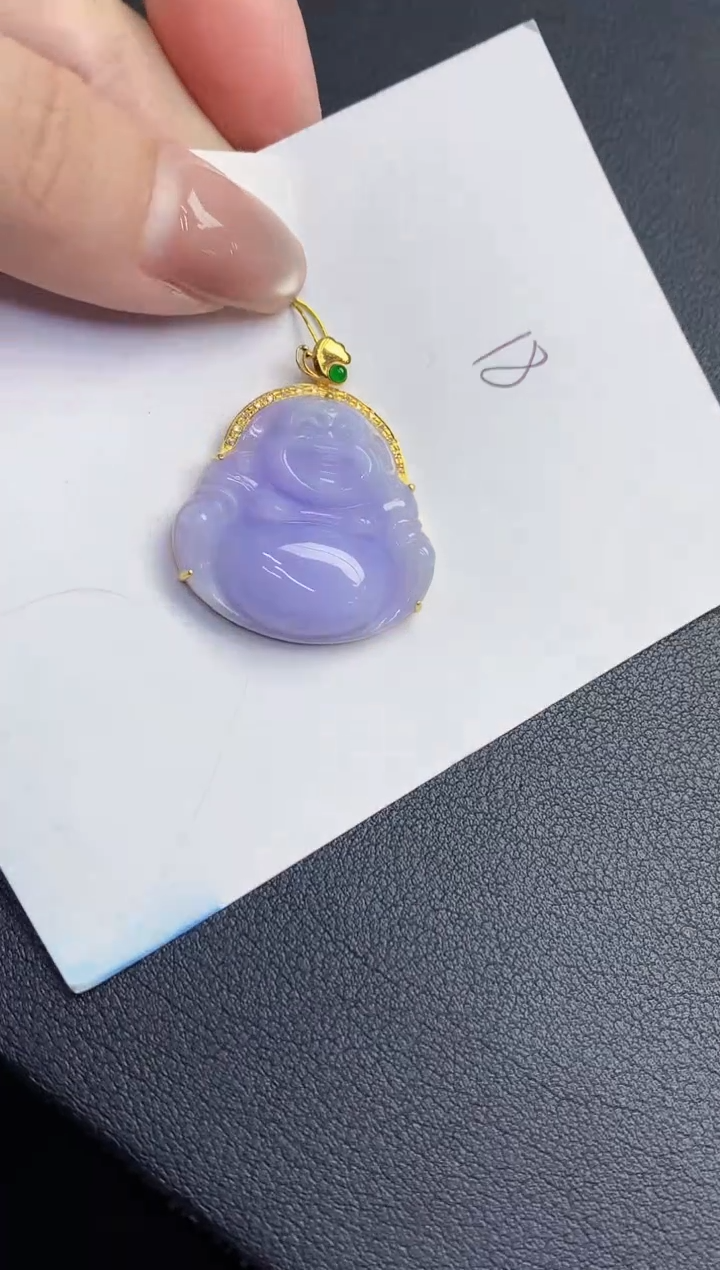 翡翠18K金镶嵌颈饰00000000000