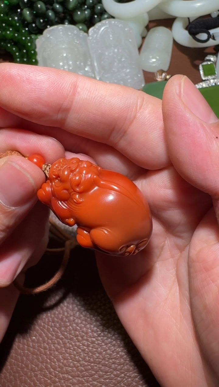 未镶嵌南红玛瑙挂件逆**鱼南红