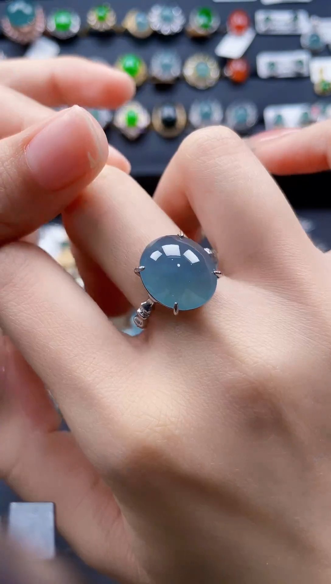 【闪购商品】翡翠戒指银S925镶嵌436543