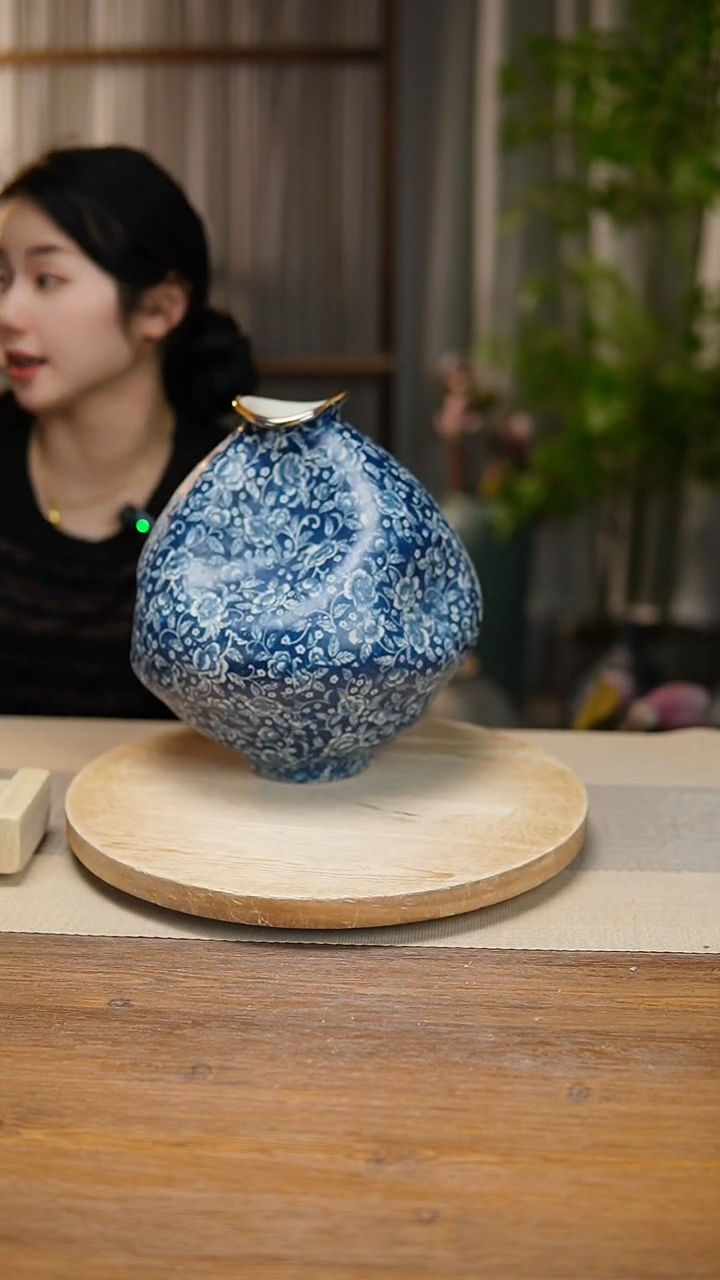 【闪购商品】陶瓷花器青花瓷芙蓉花大肚
