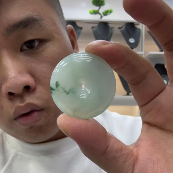 【杰缘珠宝】天然A货翡翠冰胶飘花平安扣吊坠 多样性发一件