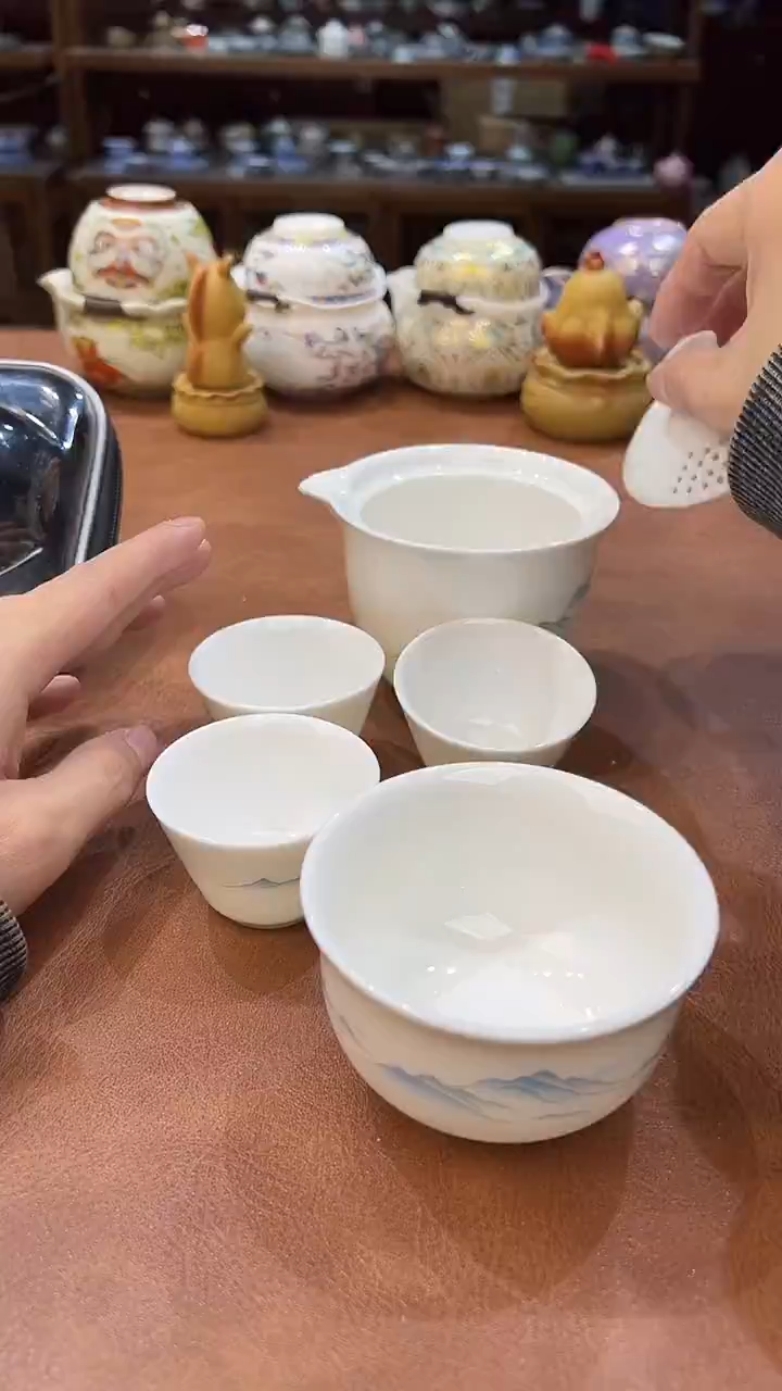 真的很便宜会开片的旅行茶具