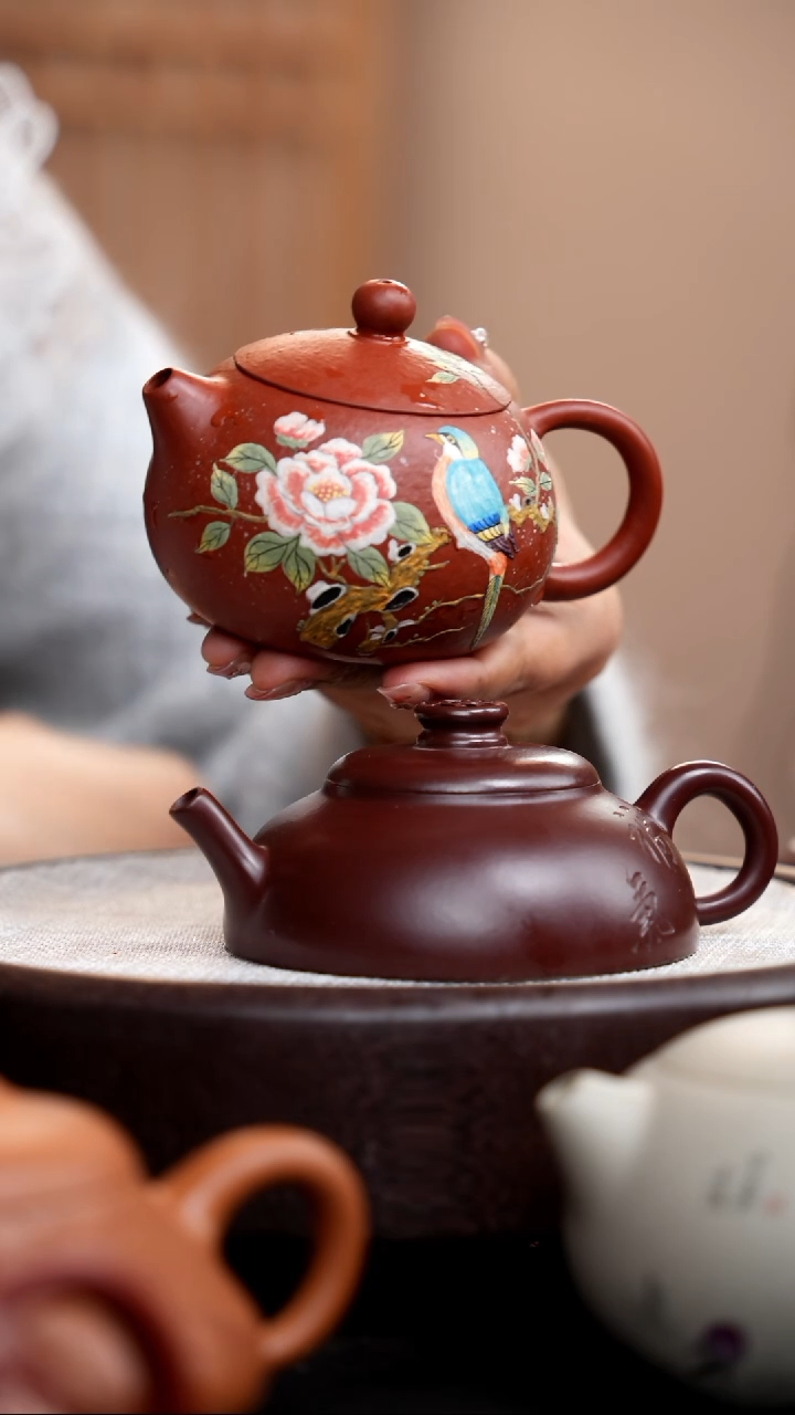 【闪购商品】紫砂茶壶下播礼2把壶/大红袍+有刻字