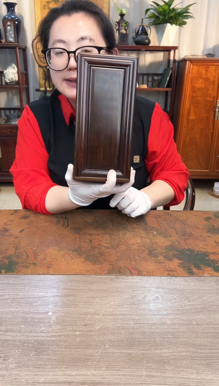 红酸枝木类成套家具大红酸枝 机关抽拉盒26*12.5*8