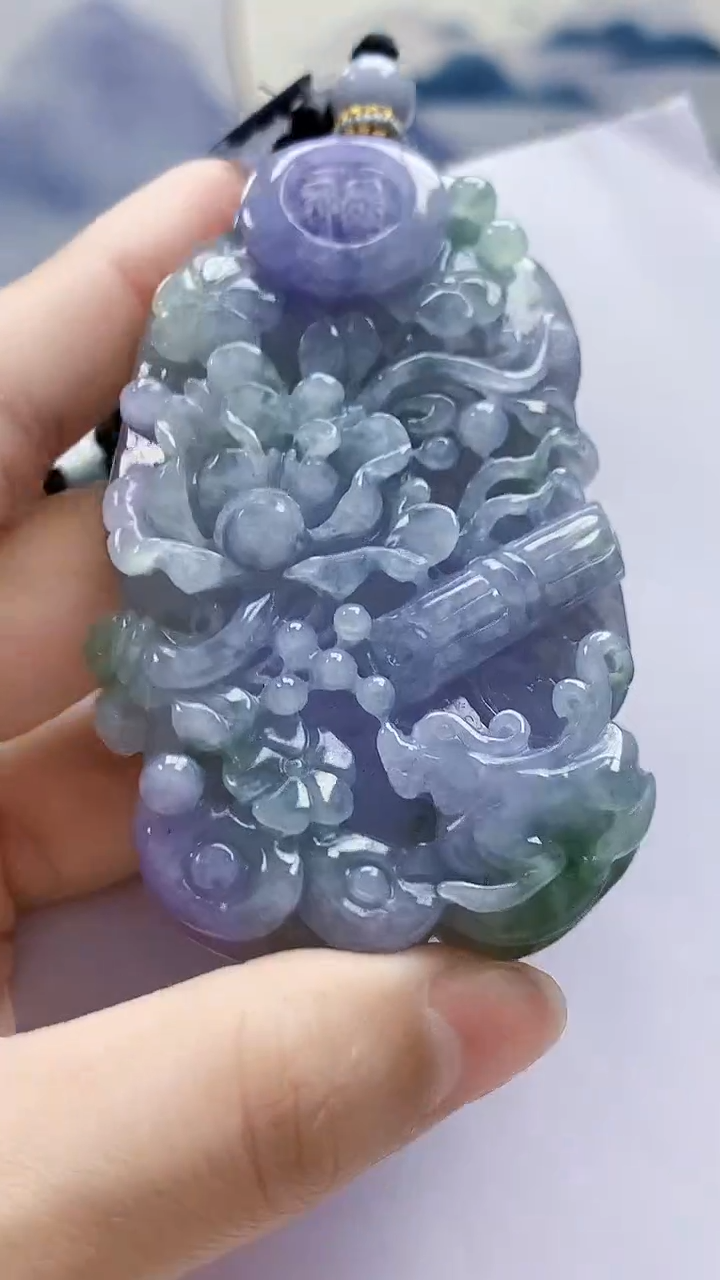 未镶嵌定制翡翠5160lr-毛货挂件39