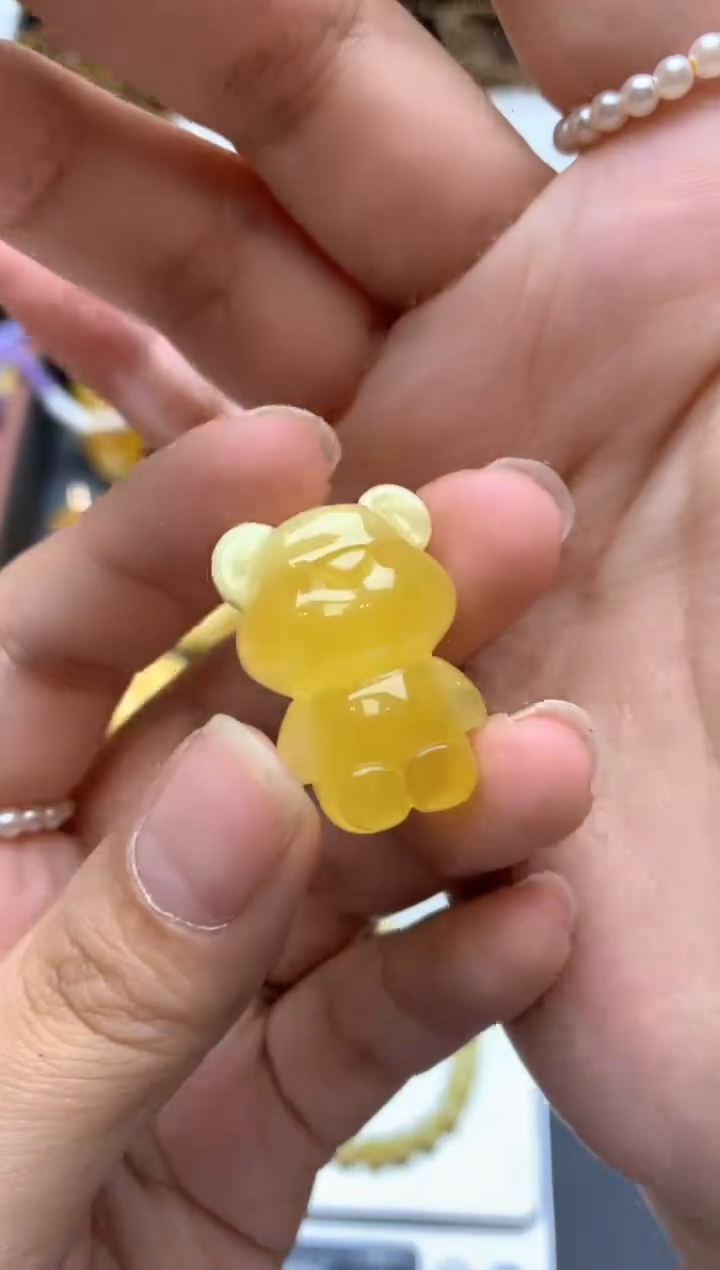 【闪购商品】琥珀珠宝奇石未镶嵌011琥珀蜜蜡花粉有纹小坑介意勿拍