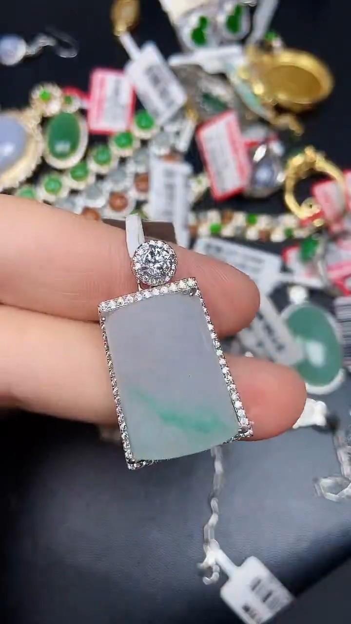 银S925镶嵌戒指翡翠2360