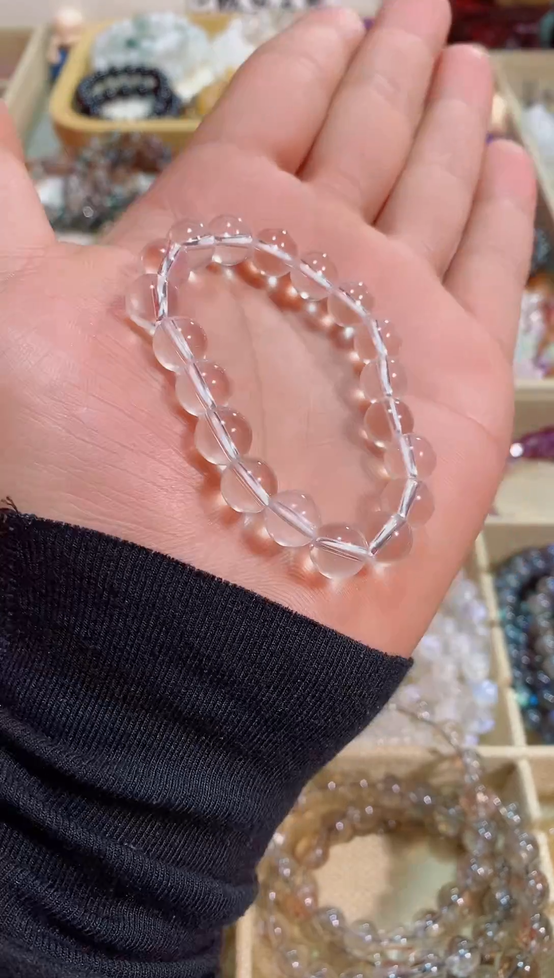 【闪购商品】水晶手链未镶嵌白水晶9M+（多样性发其一）