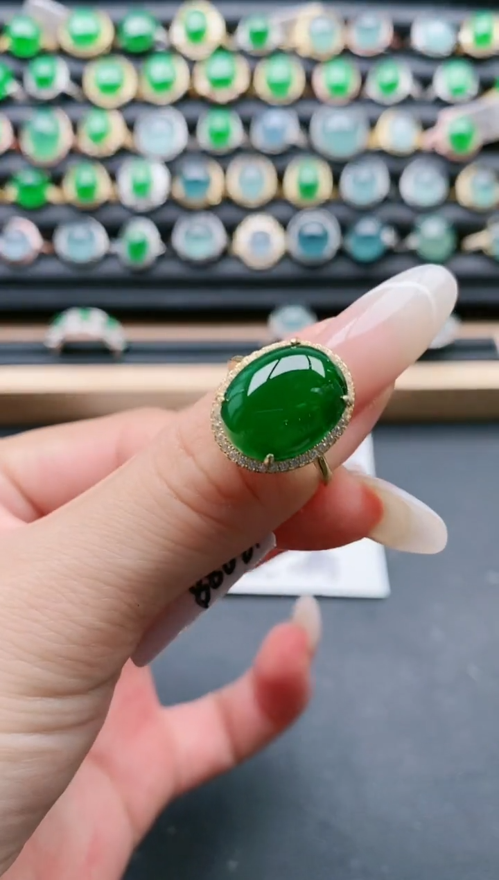 【闪购商品】翡翠戒指银S925镶嵌1111111