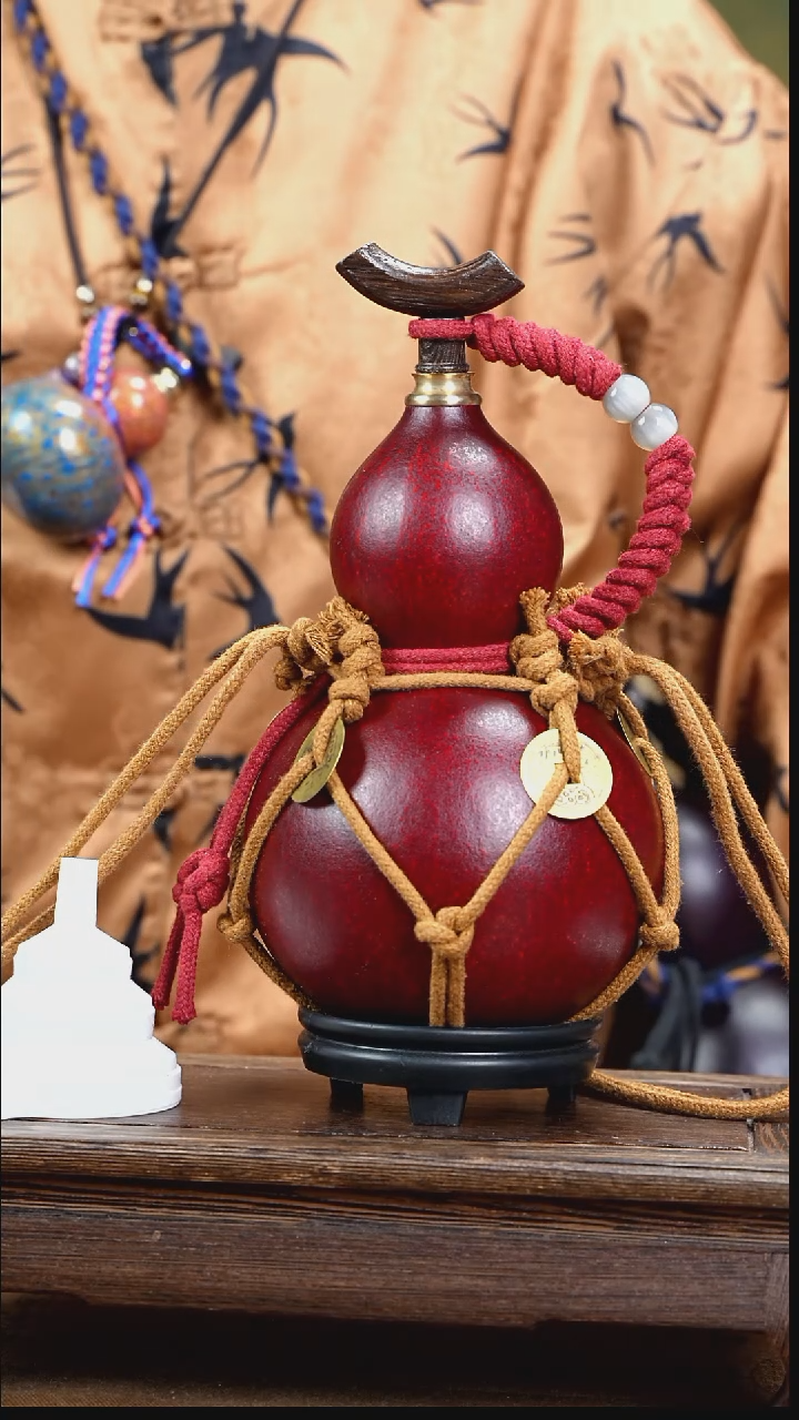 WK021网兜款大漆酒葫芦（现货现发）