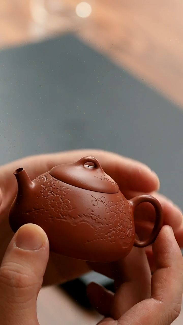 【闪购商品】紫砂茶壶五堂 冬心权（空香沾手）-刻