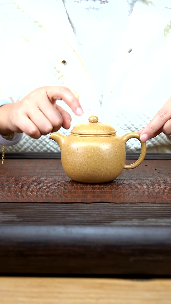 【闪购商品】紫砂茶壶黄金段手磨粗纱匏尊