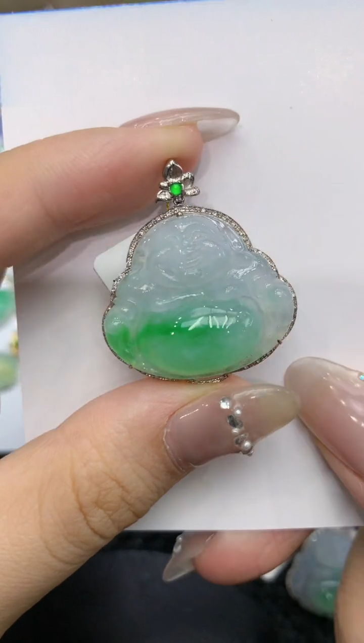 【闪购商品】翡翠颈饰18K金镶嵌222222222