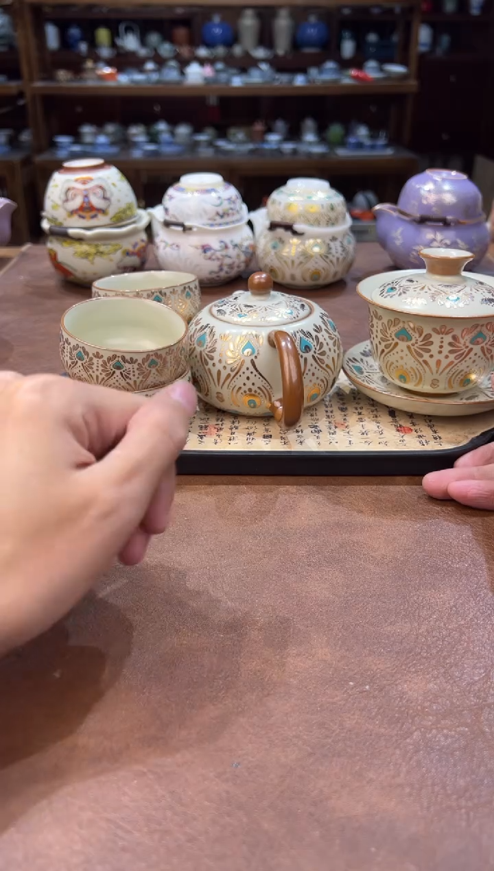 真的很便宜超好看会开片的旅行茶具