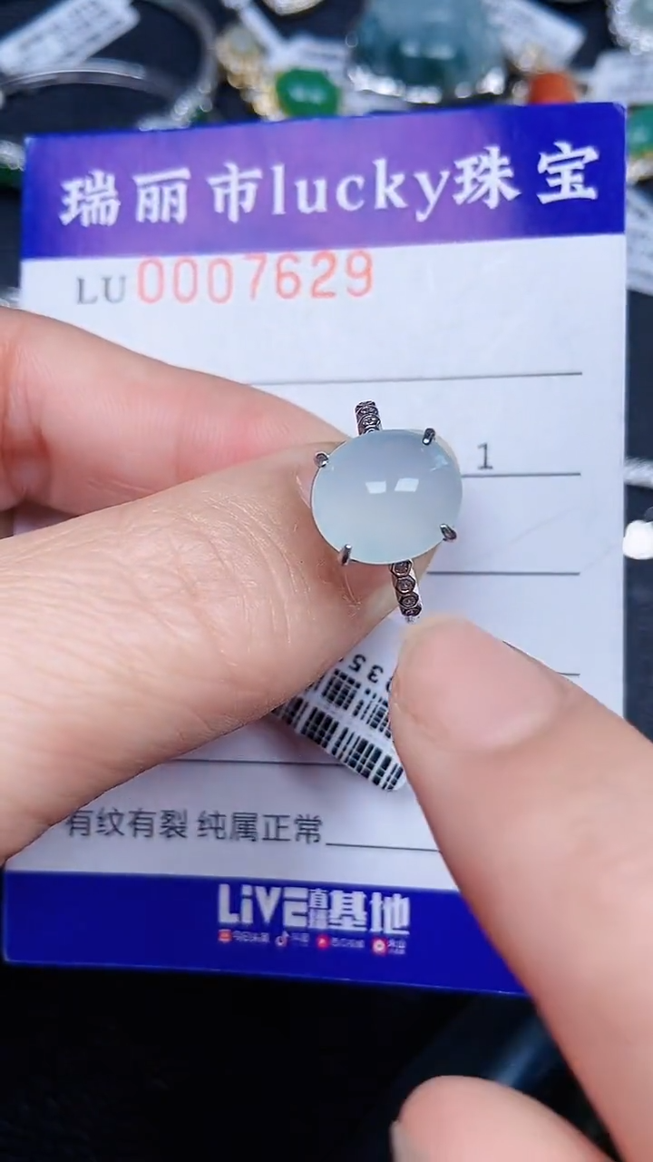 颈饰银S925镶嵌翡翠7629