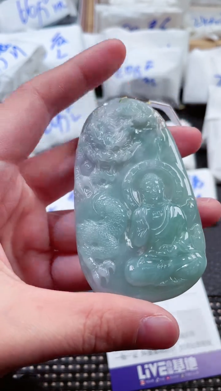 翡翠未镶嵌颈饰00001005御龙阿弥