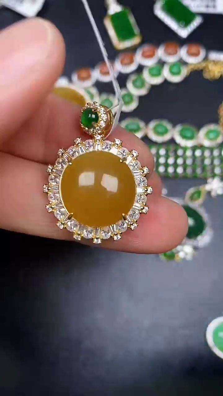 银S925镶嵌戒指翡翠3890