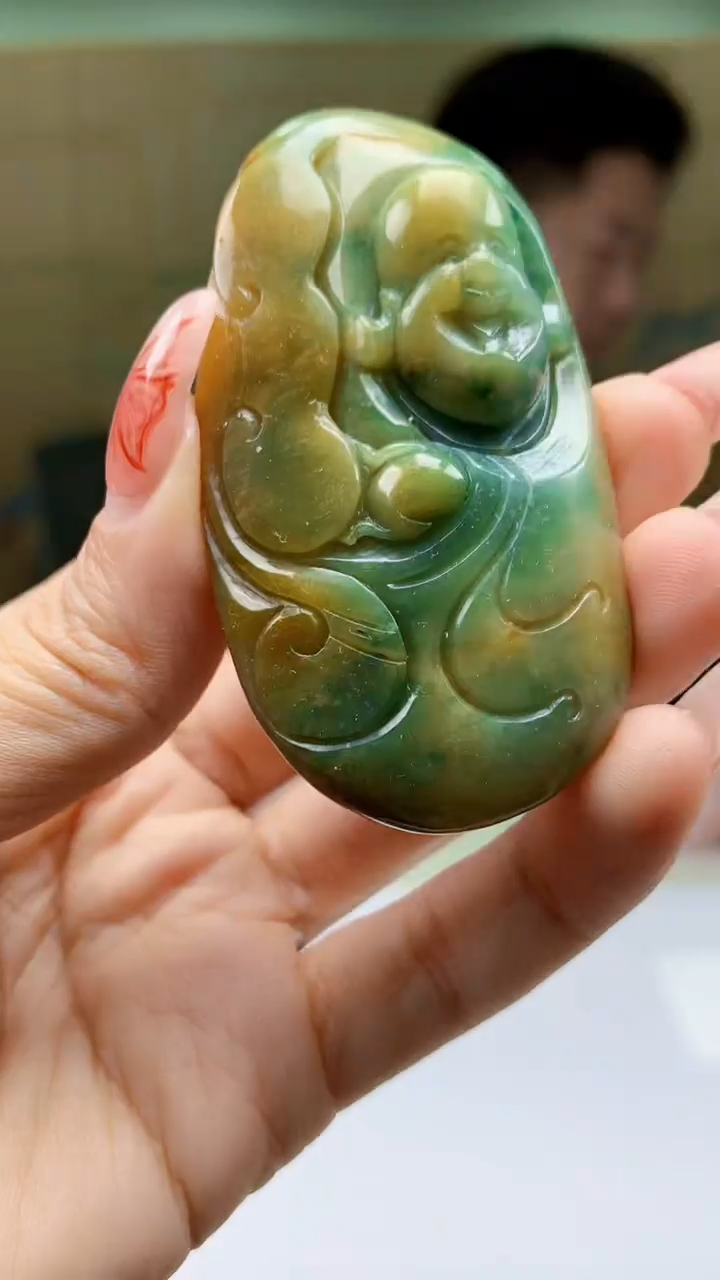 【闪购商品】定制翡翠未镶嵌4917ty-毛货挂件98