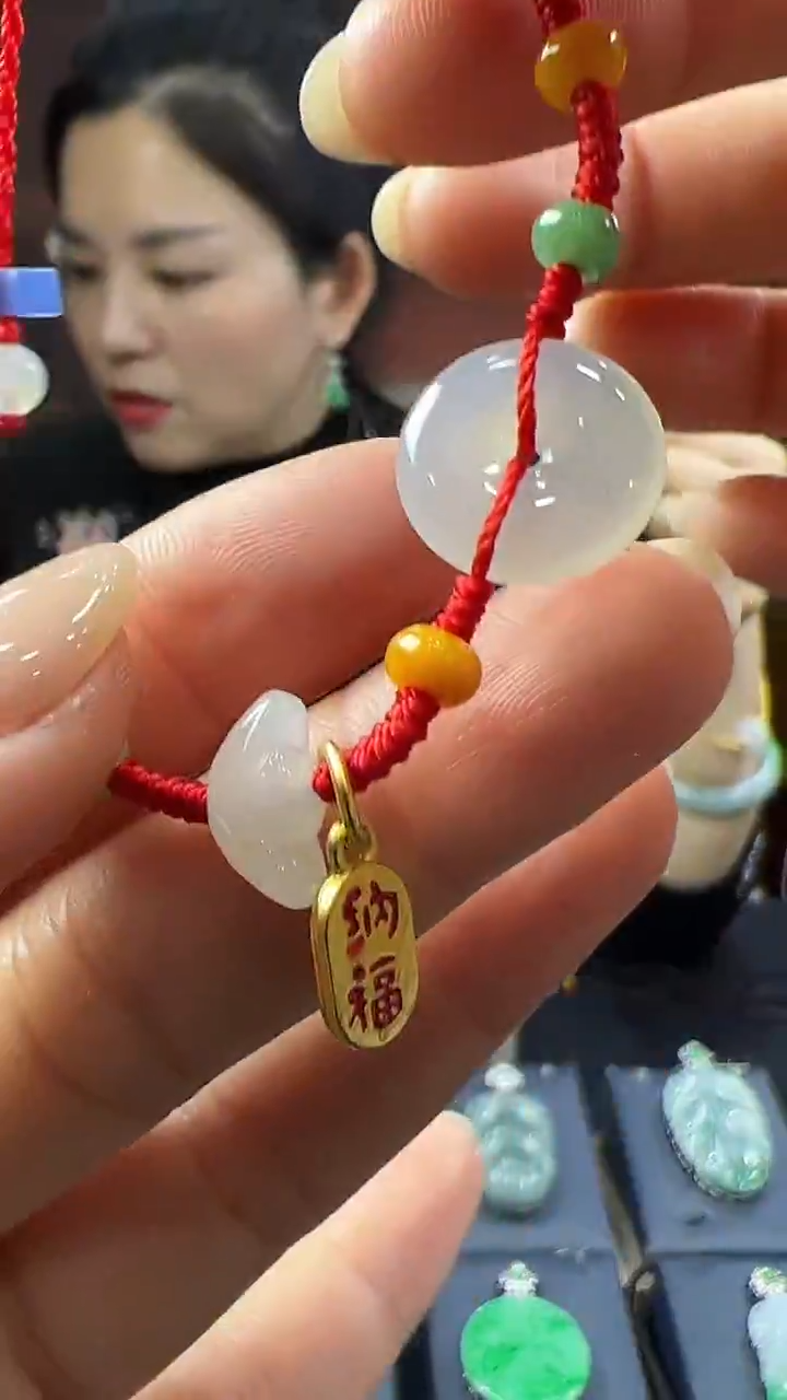 未镶嵌挂件翡翠脚链