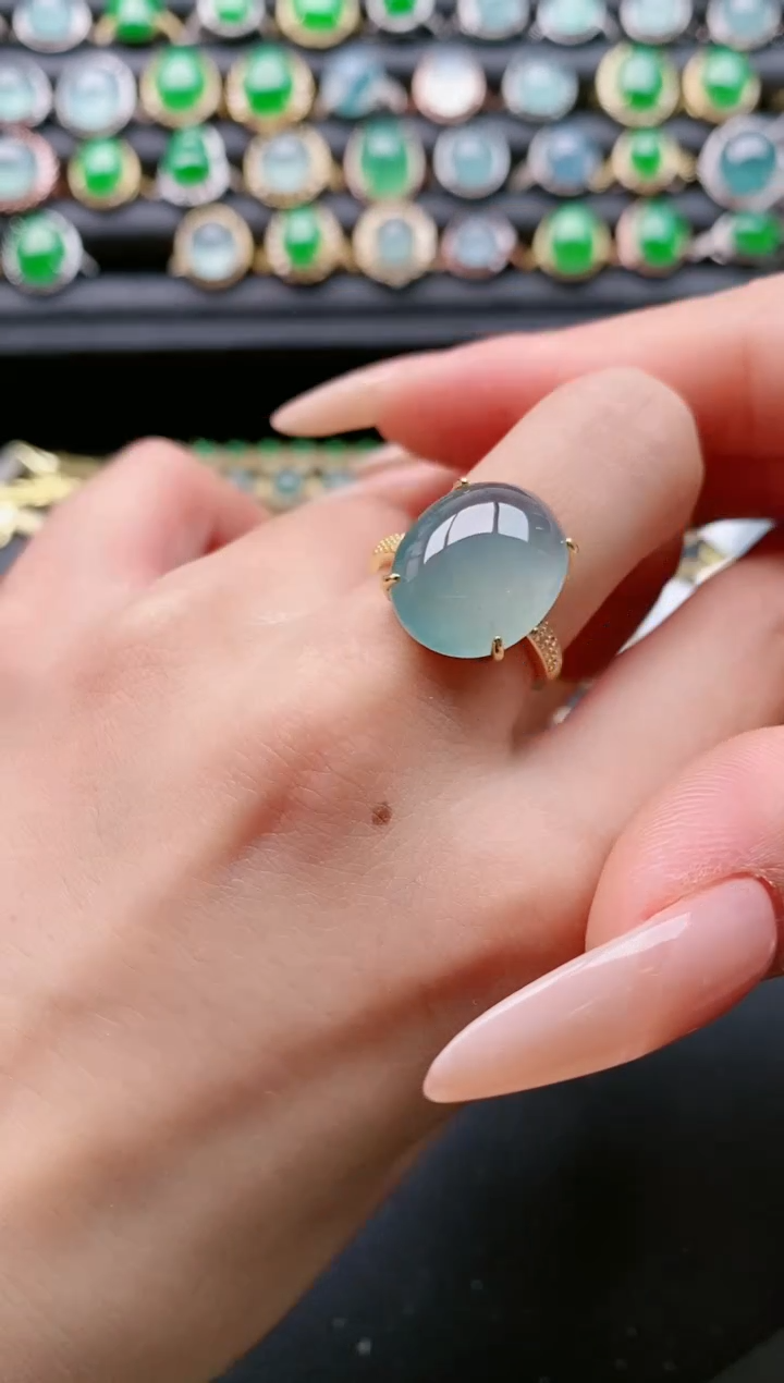 【闪购商品】翡翠戒指银S925镶嵌1111111