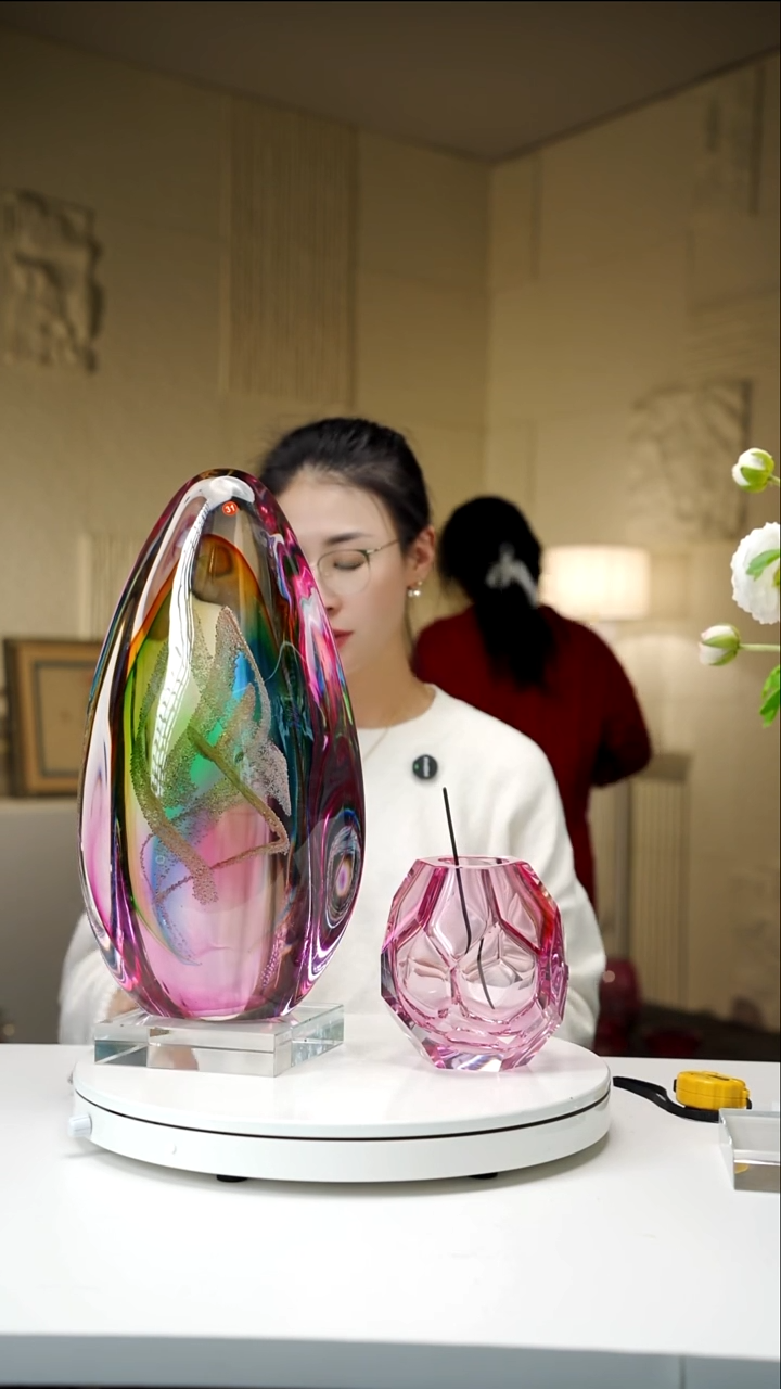 手工艺品琉璃用****0设计款月虹摆件+底座+香薰瓶  31号