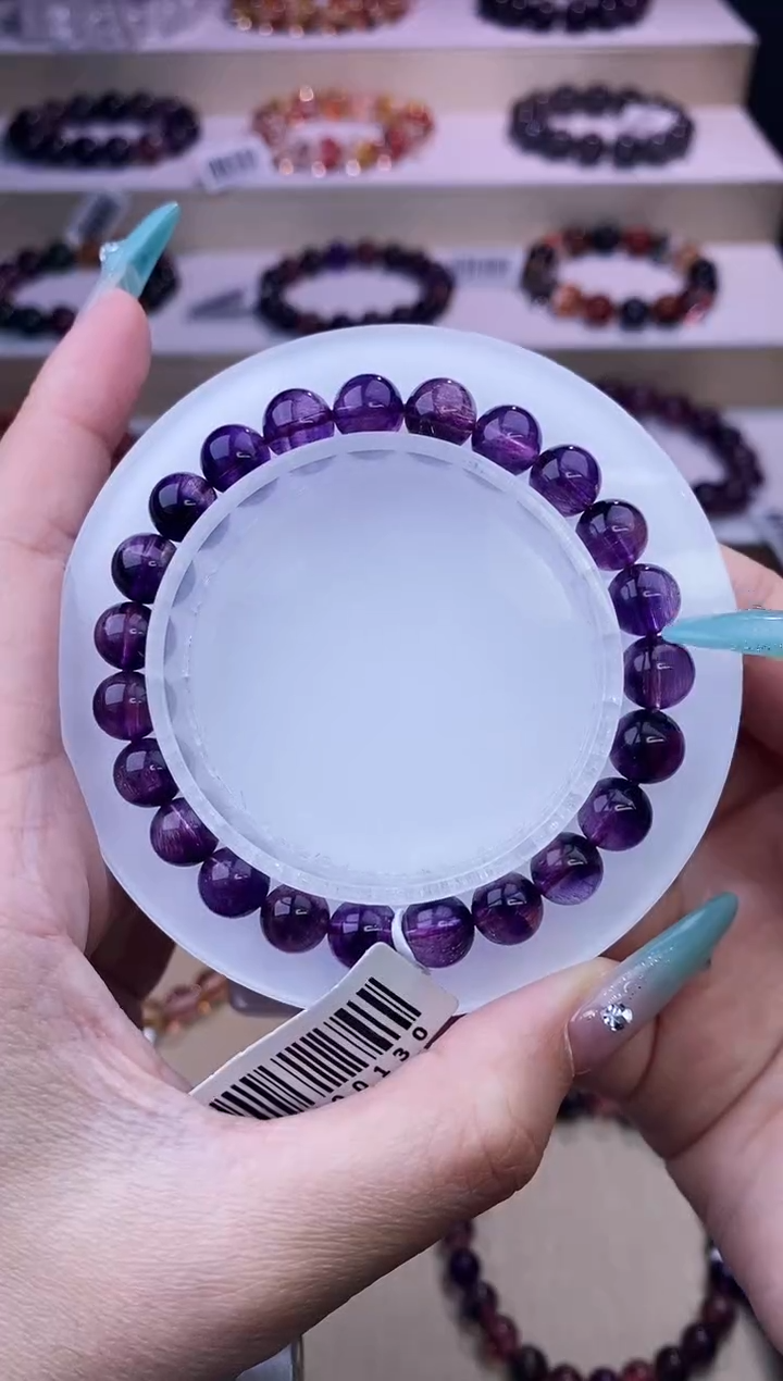 水晶手链未镶嵌紫超七7m+