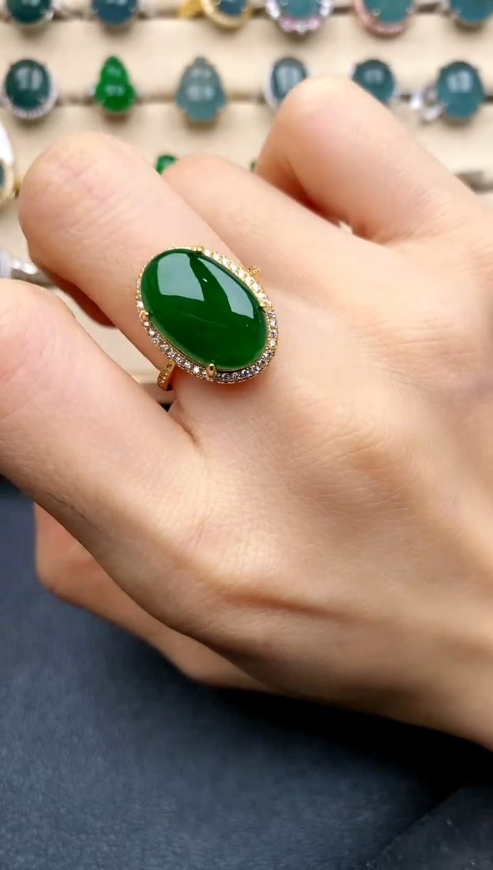 【闪购商品】翡翠戒指银S925镶嵌....