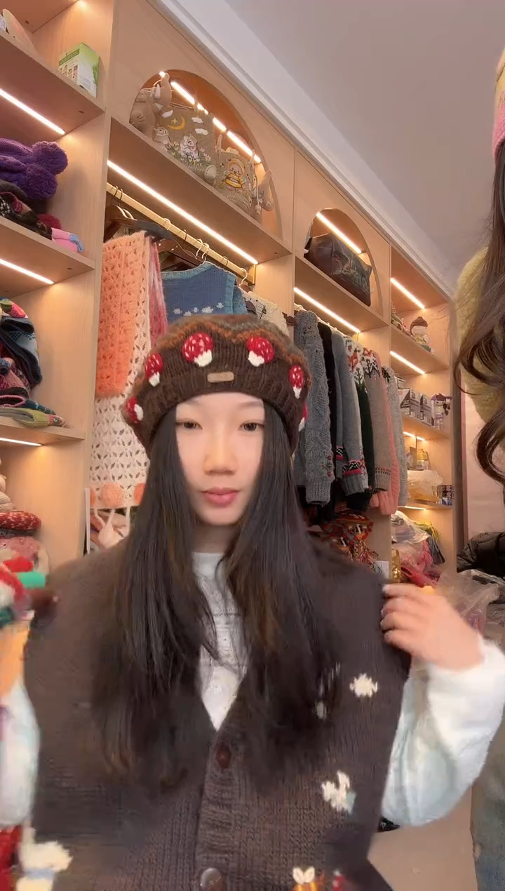 羊毛诗蘑菇立体贝雷帽