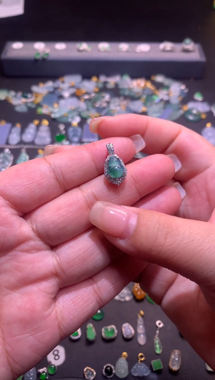 【闪购商品】翡翠吊坠(不含链)银S925镶嵌1