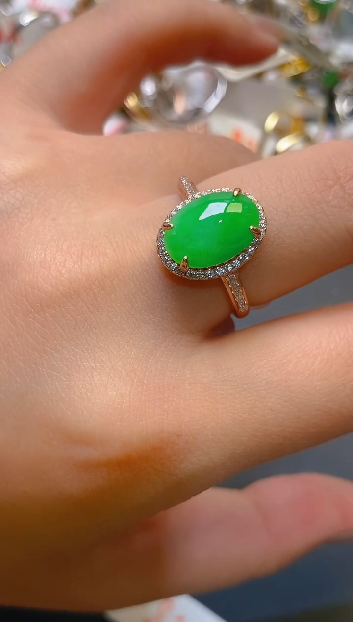 【闪购商品】翡翠耳饰银S925镶嵌天然A货翡翠1