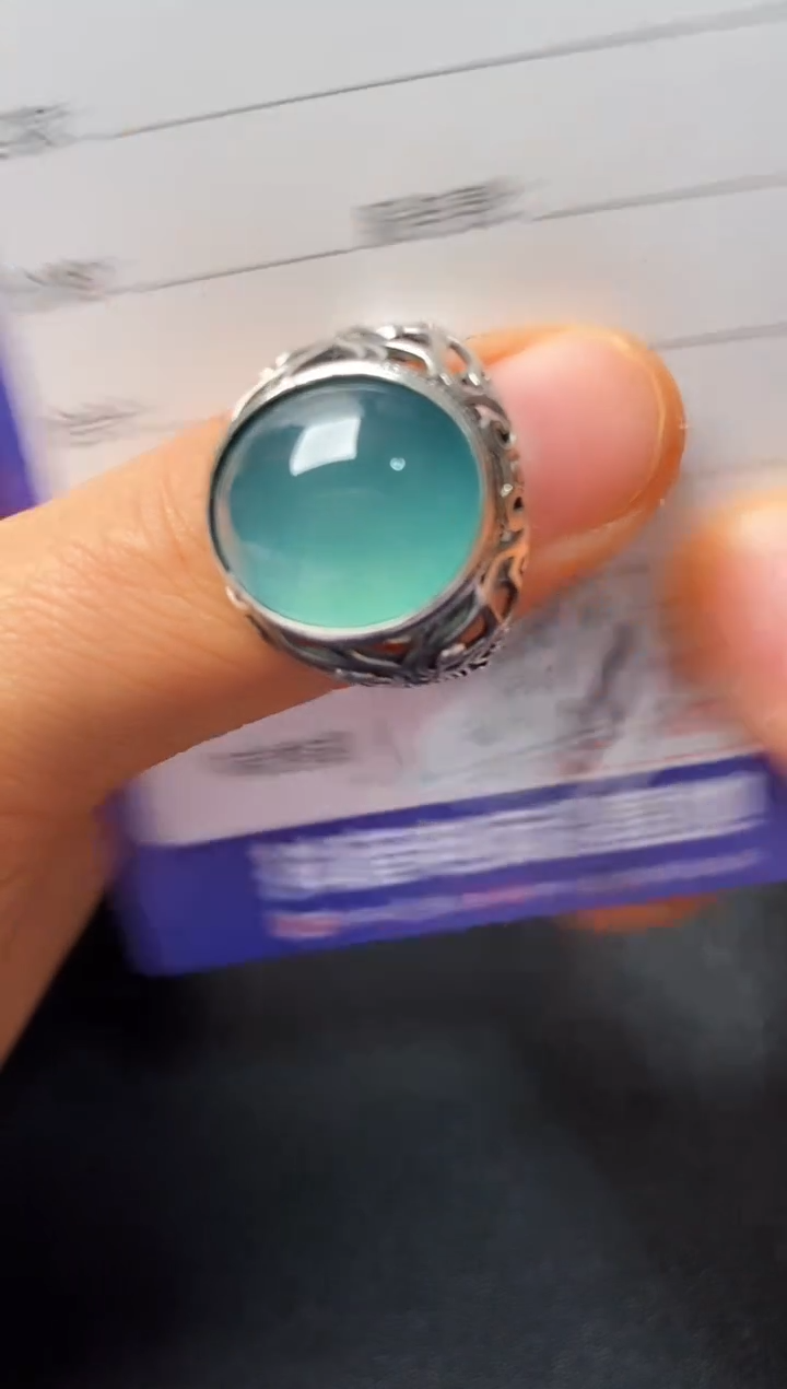 银S925镶嵌戒指翡翠2222