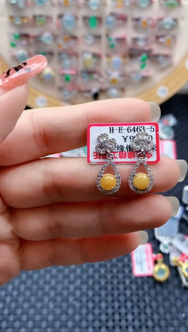 银S925镶嵌戒指翡翠天然A货缅甸翡翠