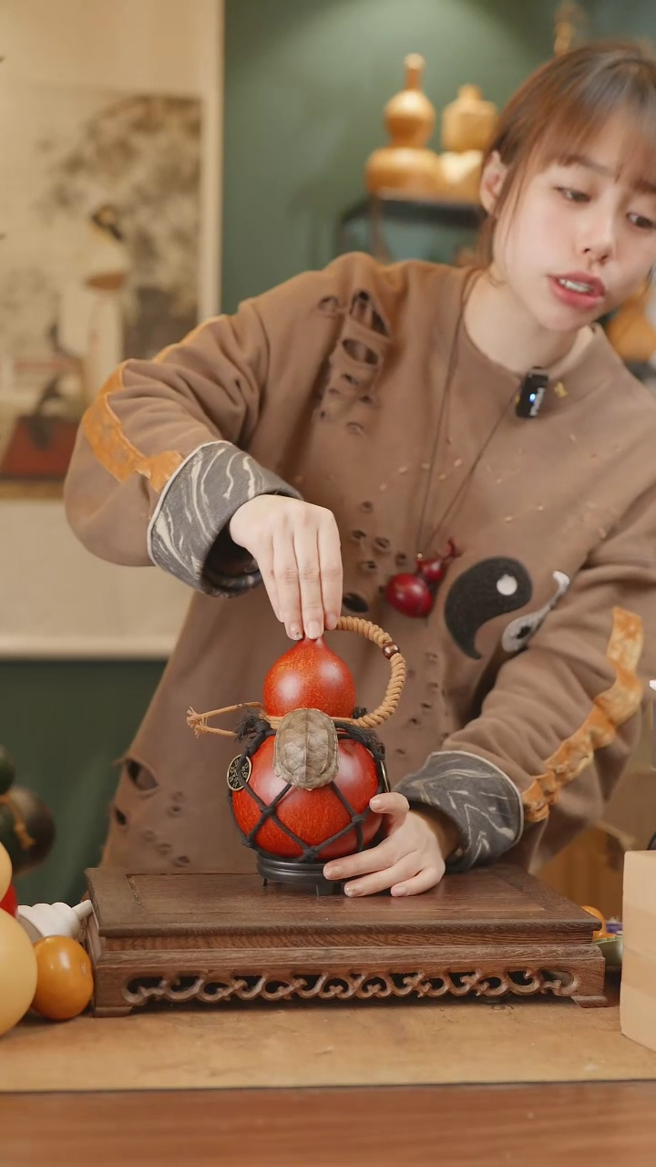 【闪购商品】274号精品天然大漆工艺防渗内胆酒葫芦~