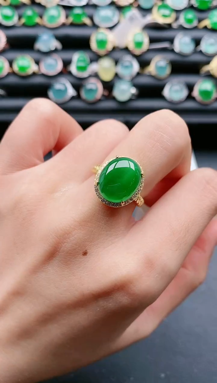 【闪购商品】翡翠戒指银S925镶嵌1111111111