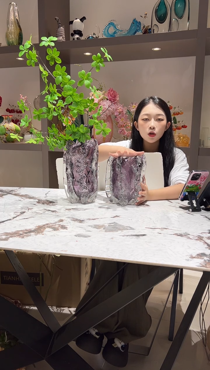 气泡烟紫色花瓶-单个大号