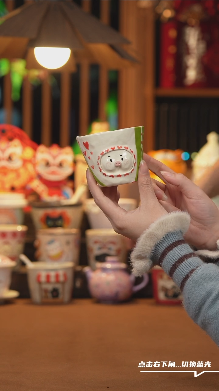 【闪购商品】杯子D087创意手绘陶瓷水杯