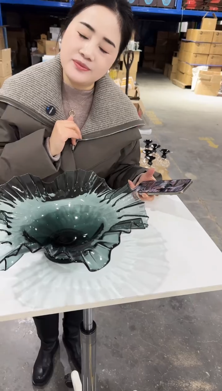 私花主义花瓶-墨绿大果盘