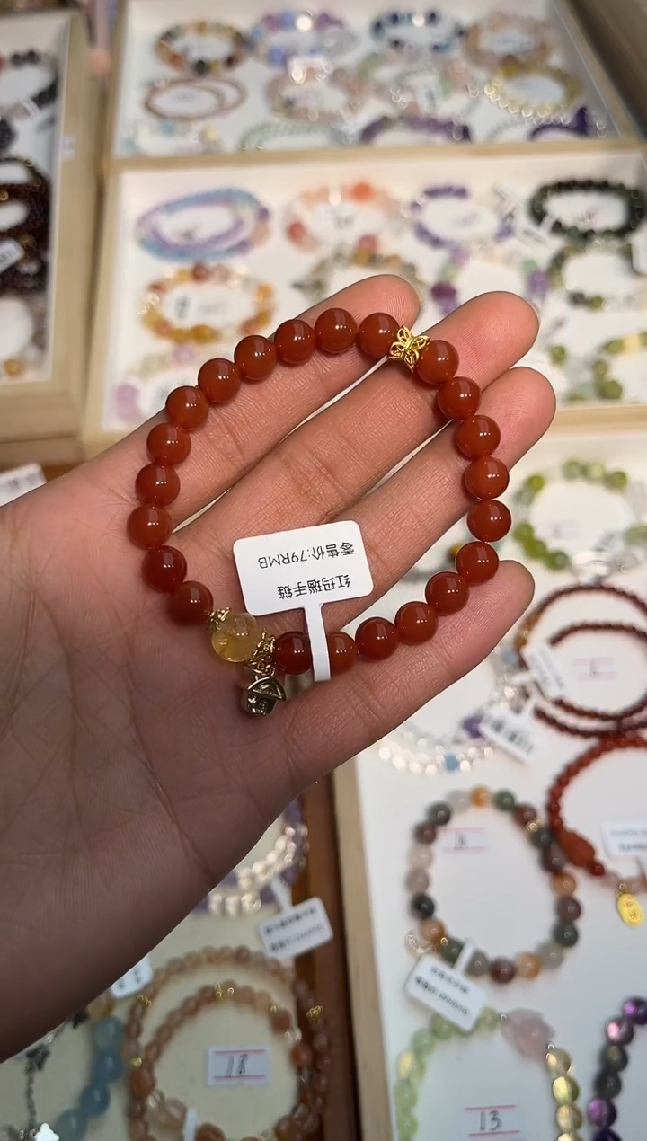 【闪购商品】玛瑙/玉髓手链未镶嵌红玛瑙