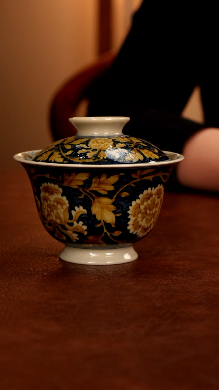 景德镇瓷器，青花瓷手绘茶具~