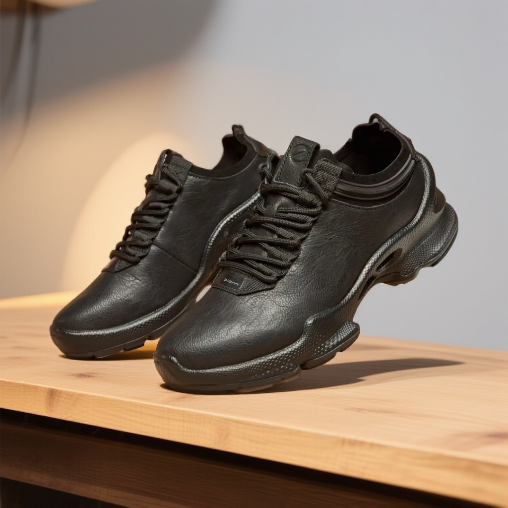 2025秋冬爱家一体注塑舒适真皮百搭商务休闲鞋时尚皮鞋男鞋