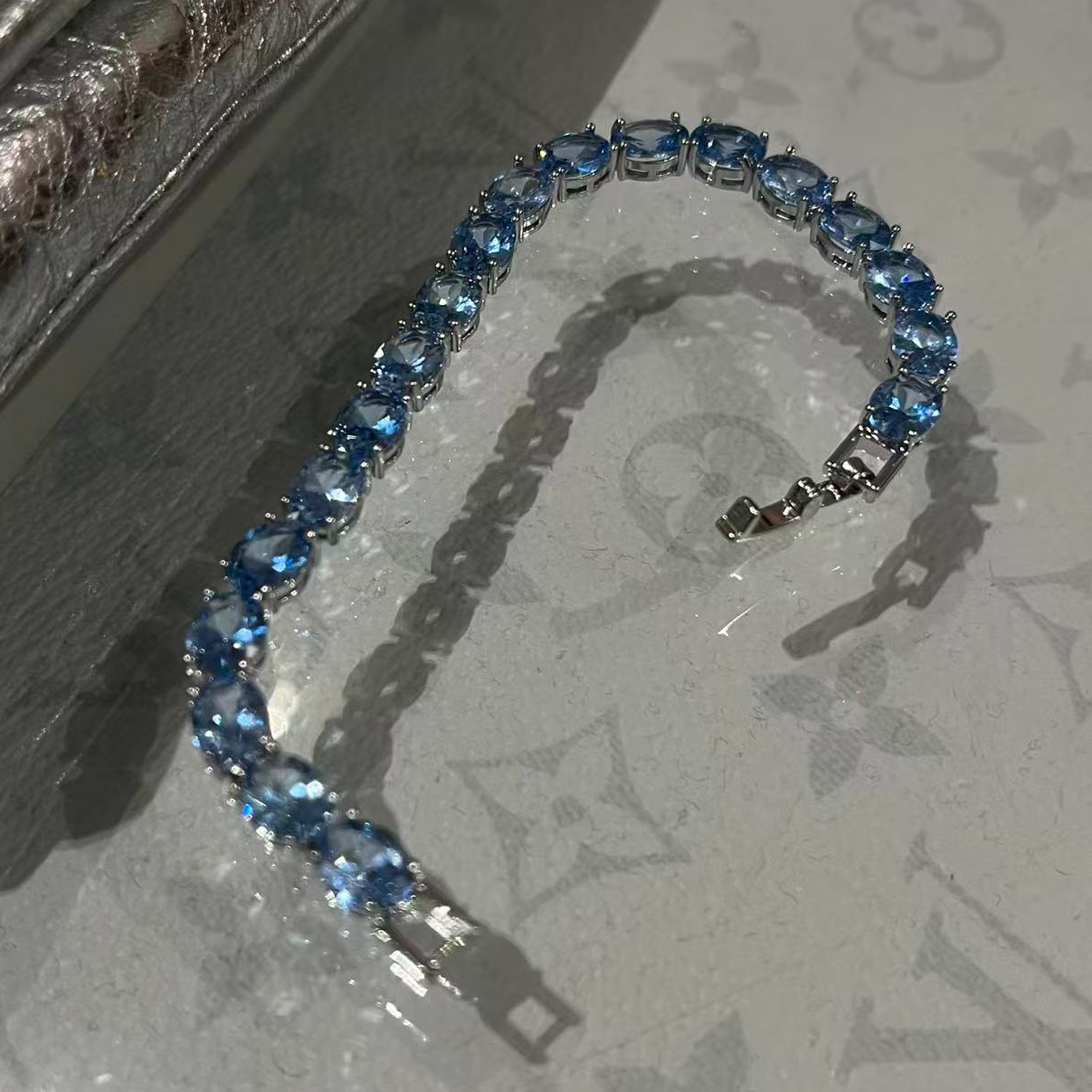 铜合金合成锆石手链 STAR ENERGY 深海 蓝晶晶手链