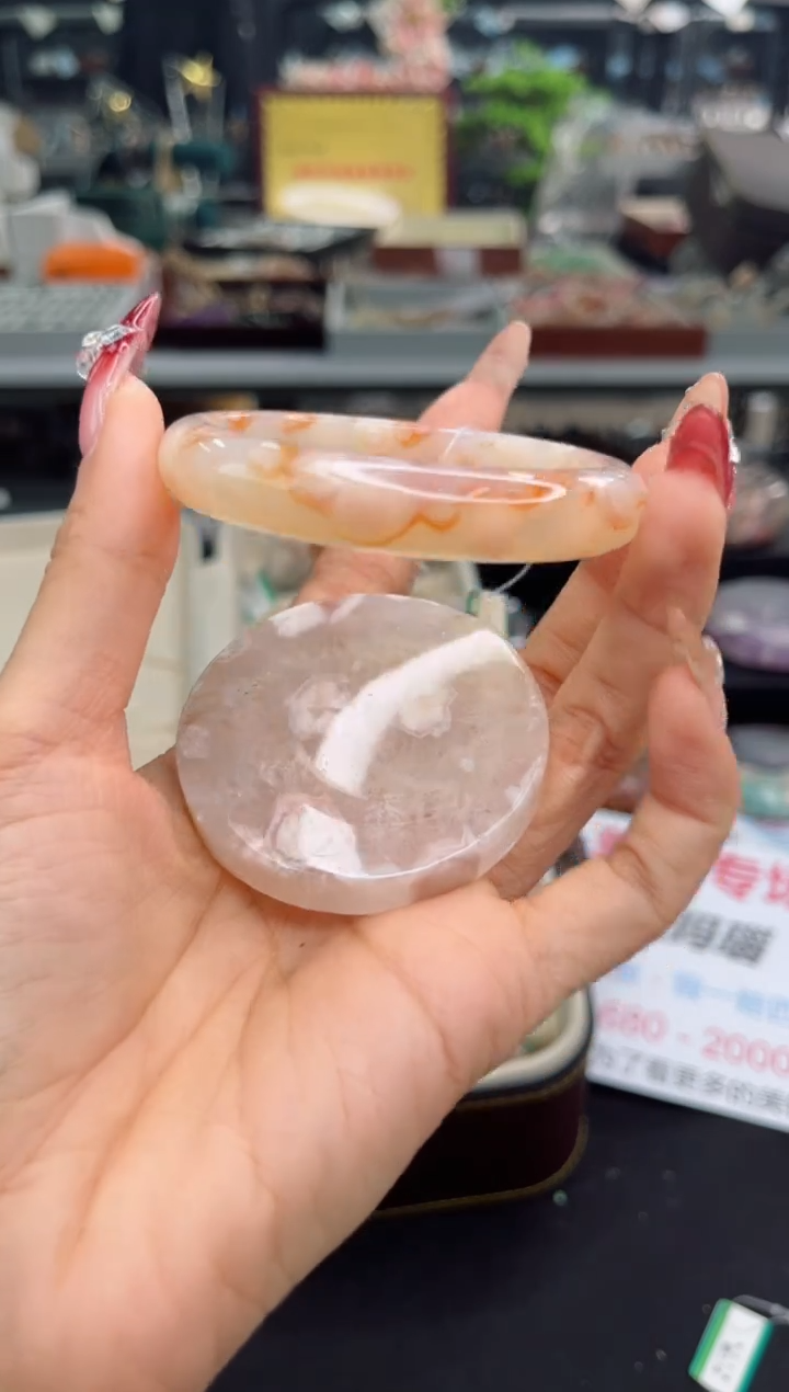 【闪购商品】石英质玉手镯未镶嵌55圈口（赠品镯心）6208035