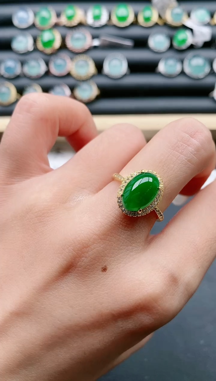 【闪购商品】翡翠戒指银S925镶嵌11111