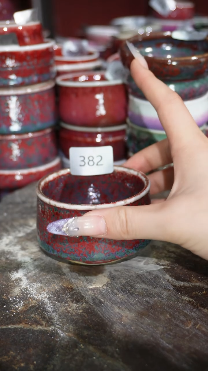 摆件陶精品窑变钧瓷茶器