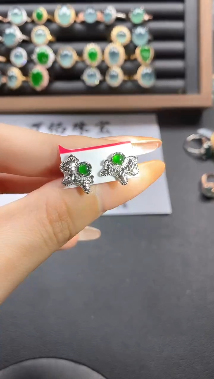 银S925镶嵌戒指翡翠5151-10