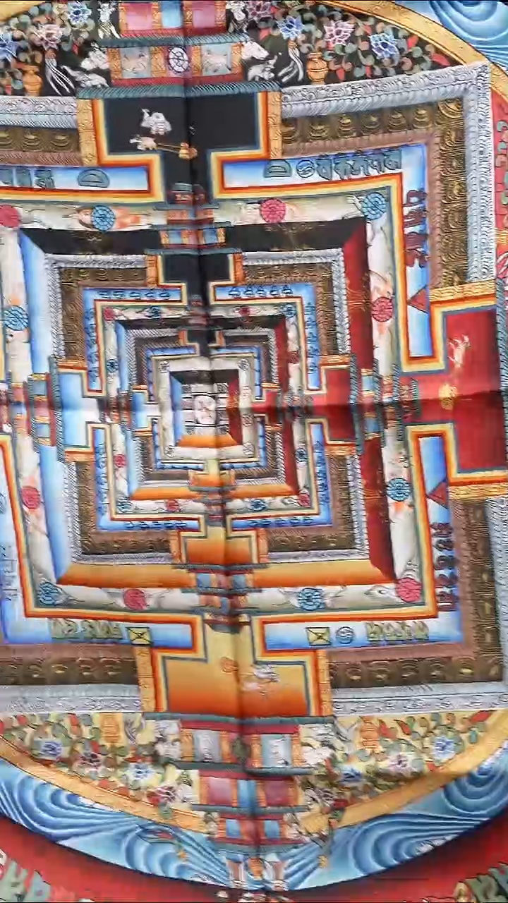 织绣B1122GMD503（多样性发货）“曼荼罗”坛城丝巾