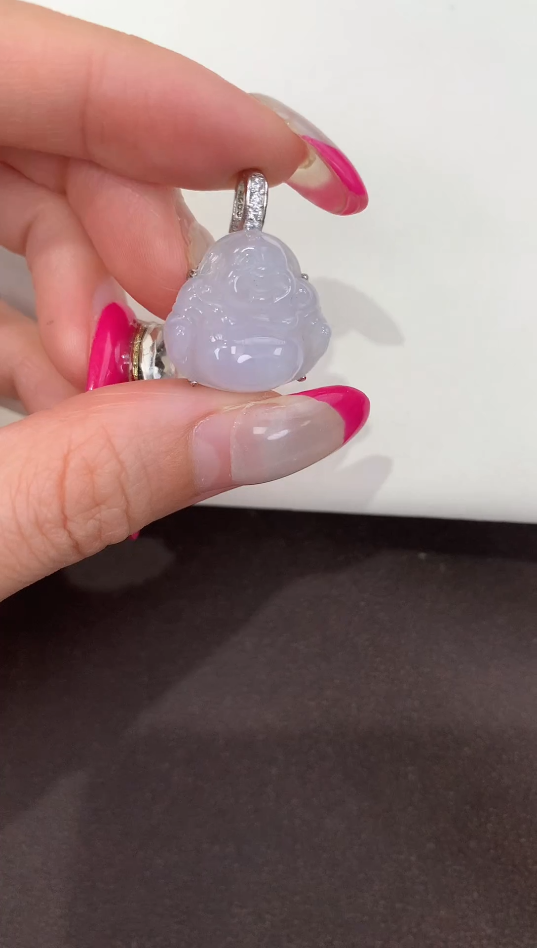 颈饰银S925镶嵌翡翠缅甸a货翡翠