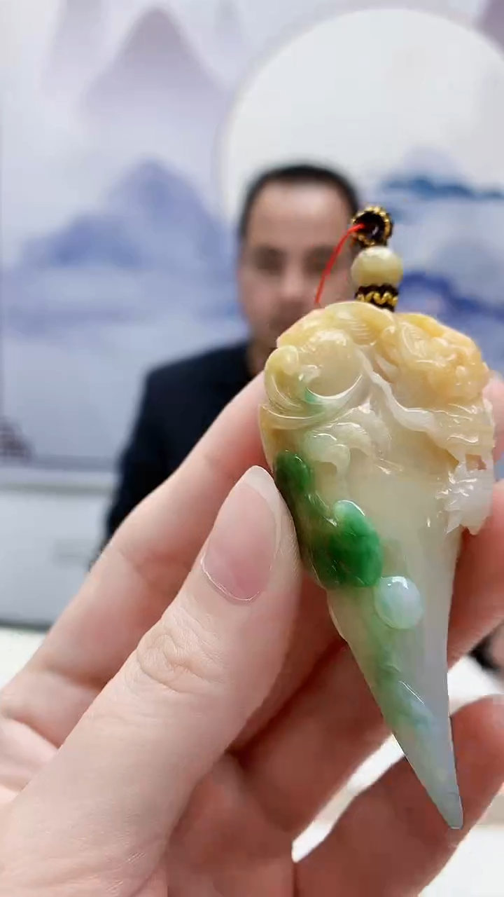 未镶嵌定制翡翠4957ry-毛货挂件20